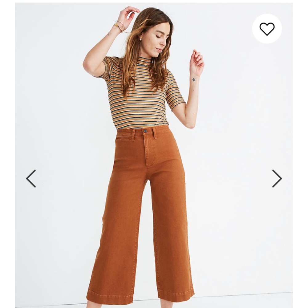 Emmett Wide-Leg Crop Pants size 28
